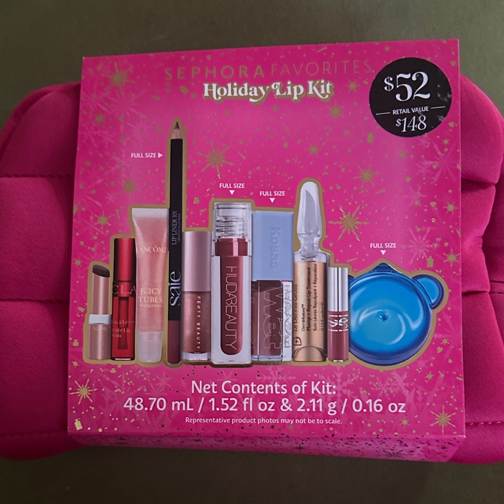 Sephora Holiday Lip Kit with Pink and Red Shades